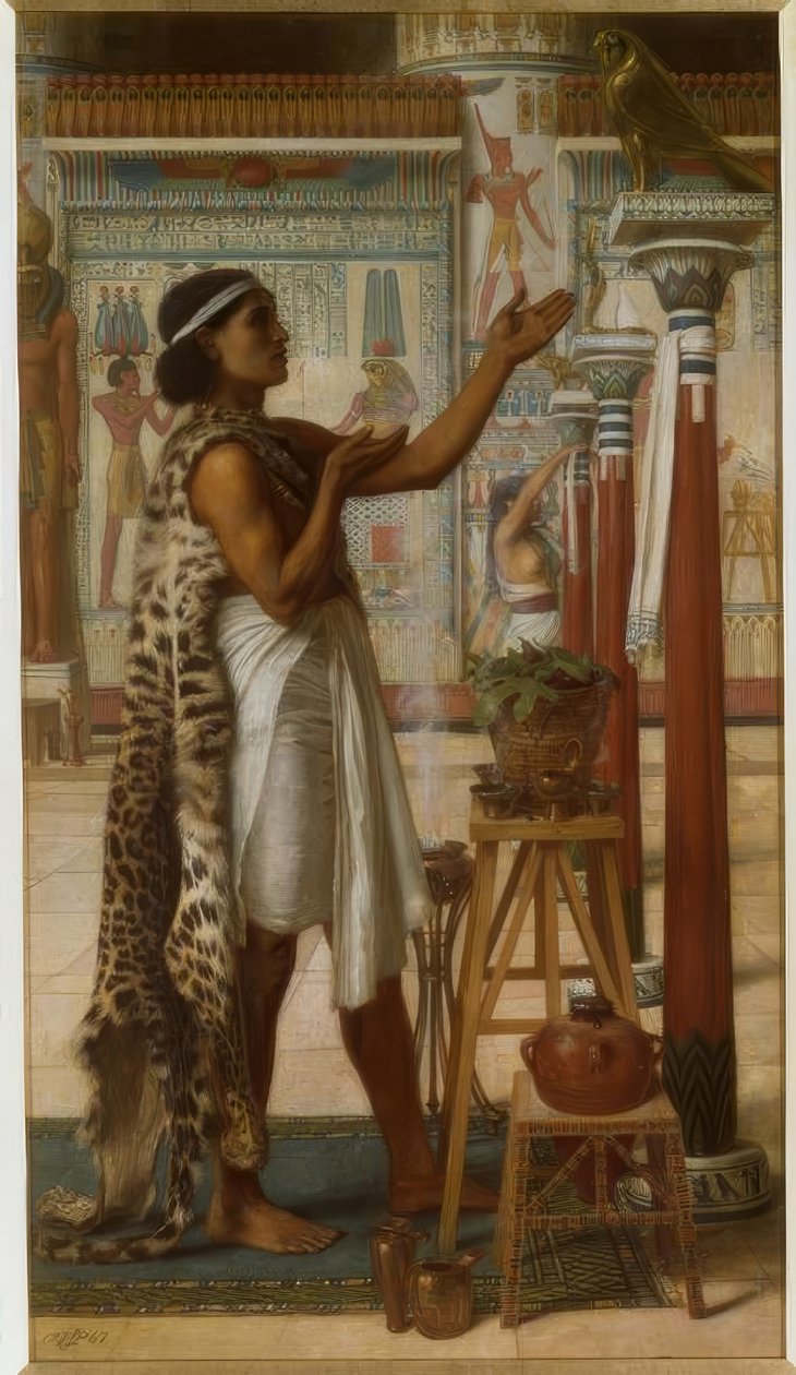 EJ Poynter, Adoração de Ra - Pintura, 1867 de Edward John Poynter