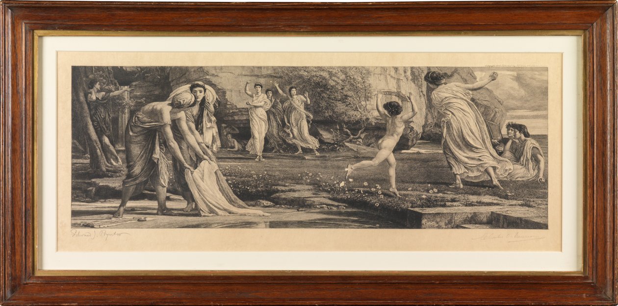 Nausicaa e suas empregadas (gravura) de Edward John Poynter