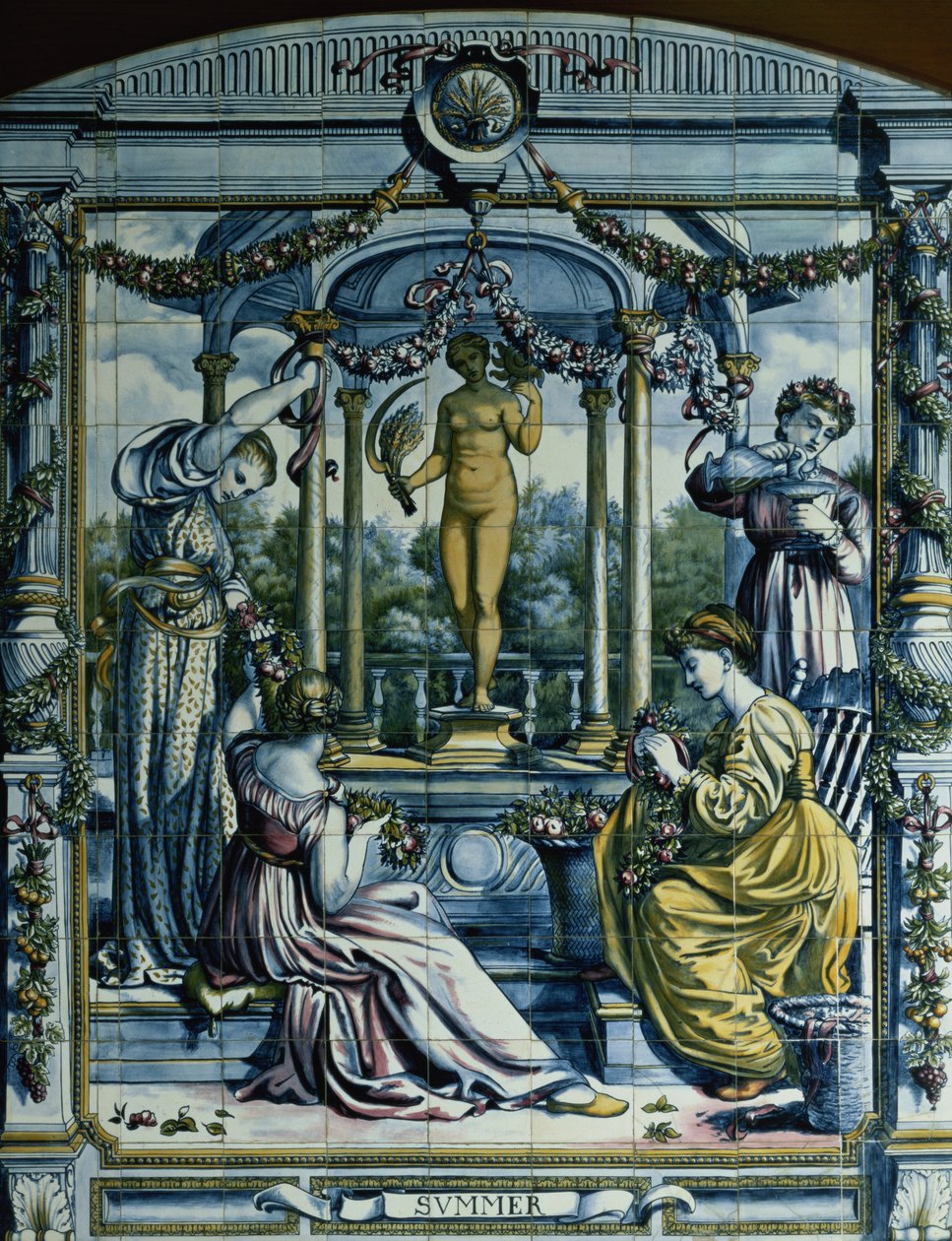 Verão, a partir de uma série de painéis de azulejos para a cozinha holandesa de Edward John Poynter