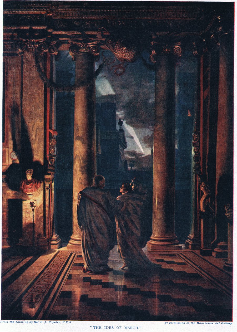Os idos de março, da "História das Nações de Hutchinson" de Edward John Poynter
