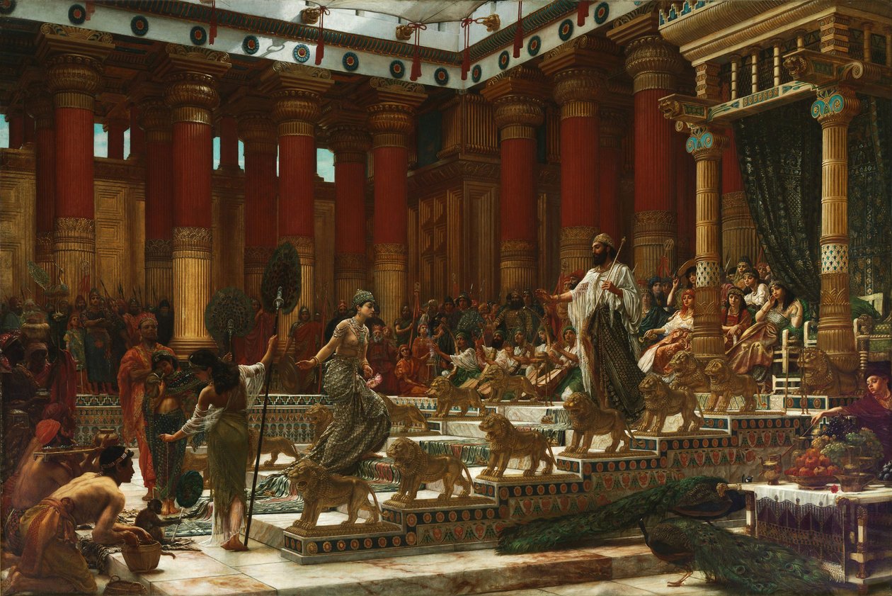 A visita da rainha de Sabá ao rei Salomão, 1890 de Edward John Poynter