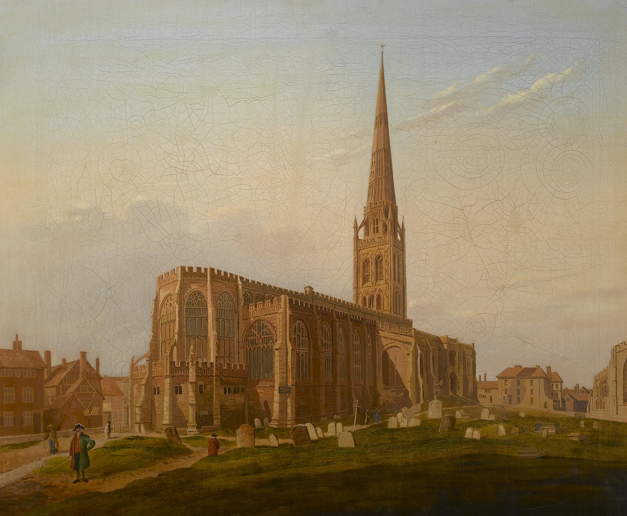 Igreja de São Miguel, Coventry, c.1824 de Edward Junior Rudge