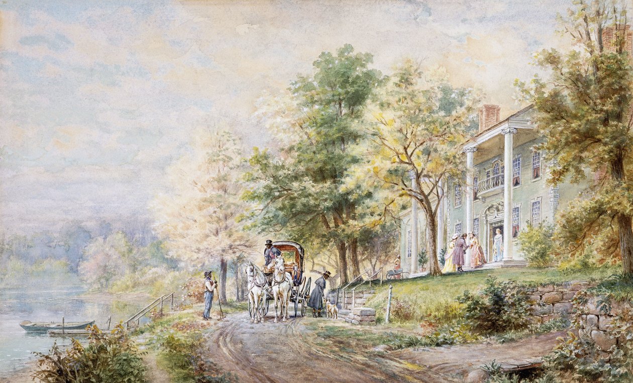 Recebendo convidados, 1898 de Edward Lamson Henry