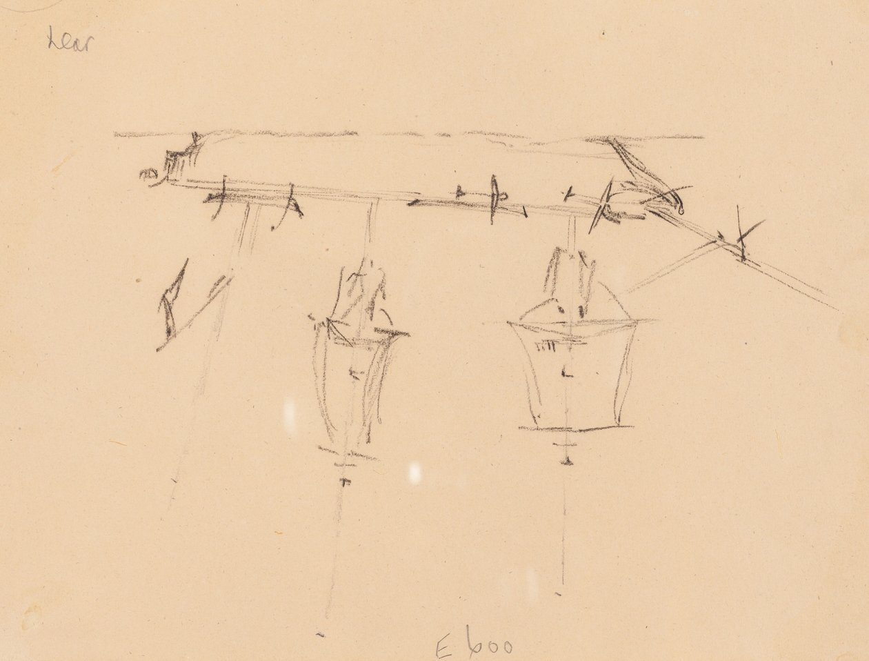 A Sailing Ship [verso] de Edward Lear