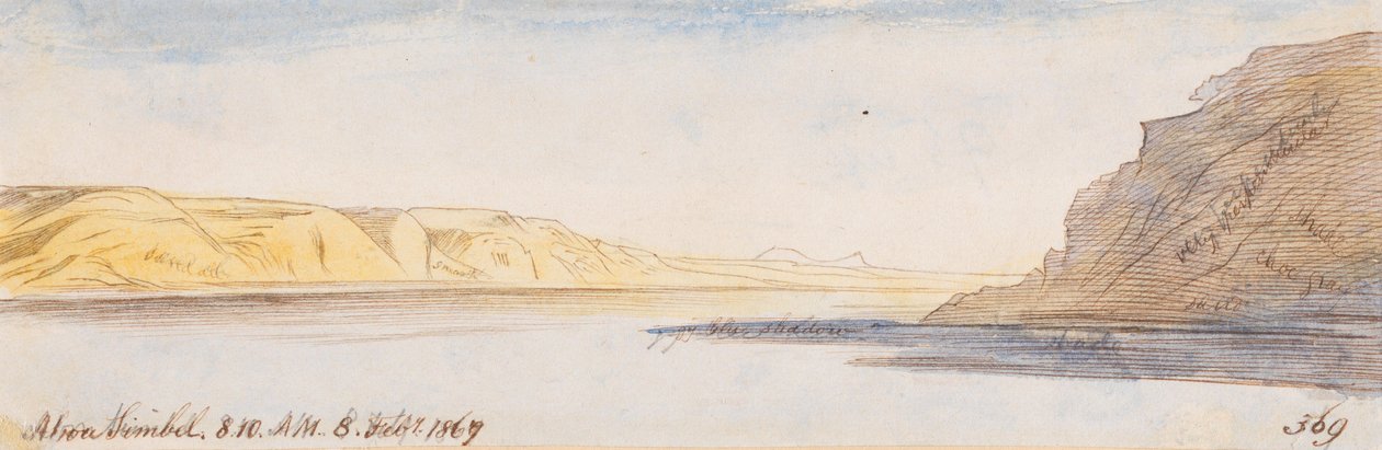 Abou Simbel; 8h10, 8 de fevereiro de 1867 (369) de Edward Lear
