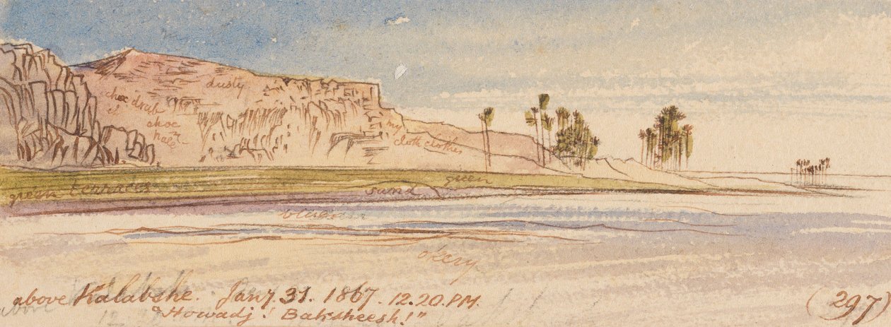 Acima de Kalabashe; 12h20, 31 de janeiro de 1867 (297) de Edward Lear
