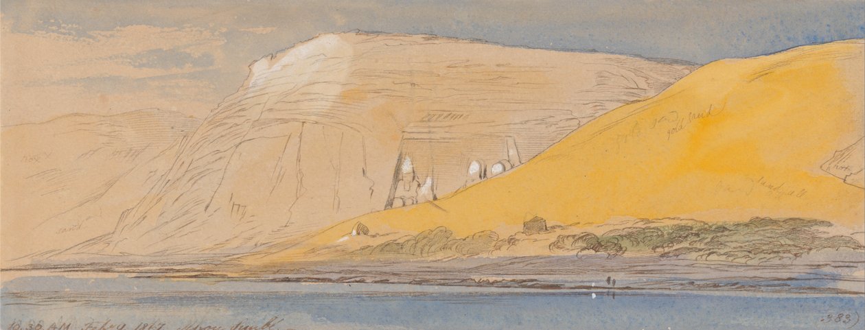 Abu Simbel, 10h30, 9 de fevereiro de 1867 (383) de Edward Lear