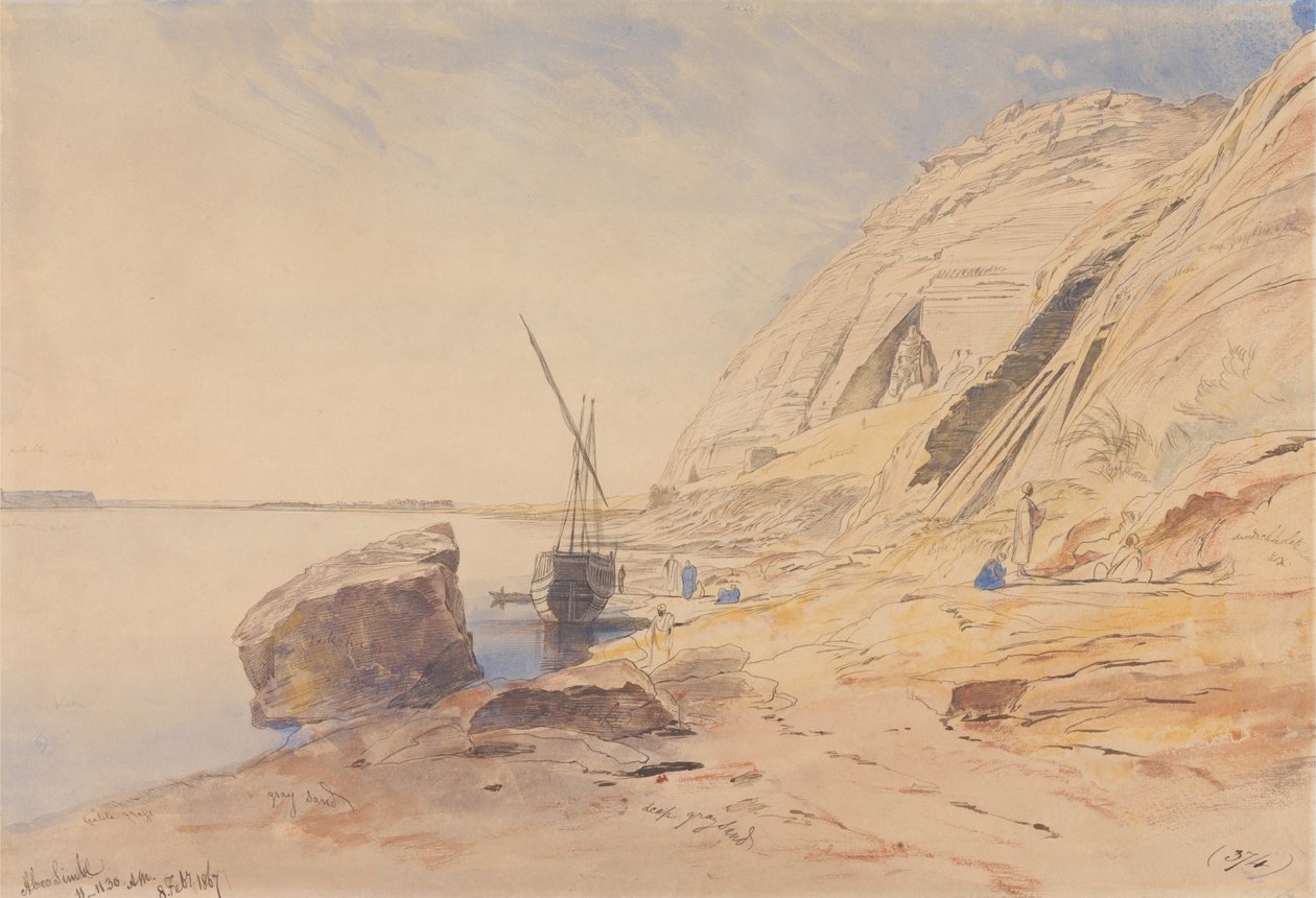 Abu Simbel, 11-11:30 h, 8 de fevereiro de 1867 (374) de Edward Lear