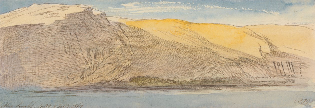 Abu Simbel, 16:30, 8 de fevereiro de 1867 (379) de Edward Lear
