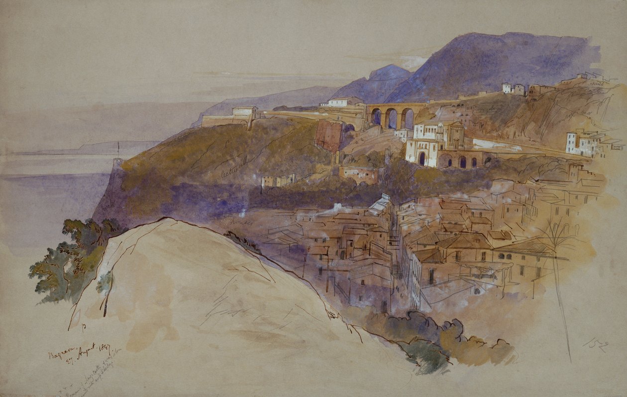 Bagnara acima do Estreito de Messina de Edward Lear