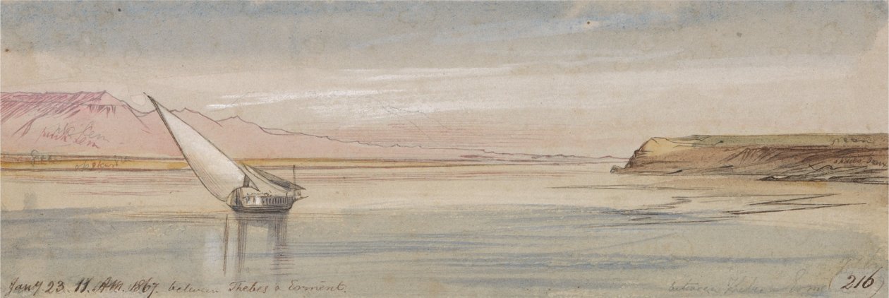Entre Tebas e Erment de Edward Lear
