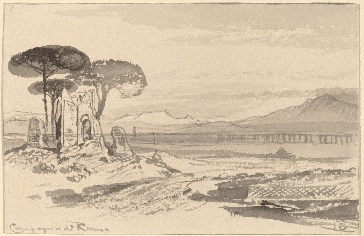 Campo de Roma de Edward Lear