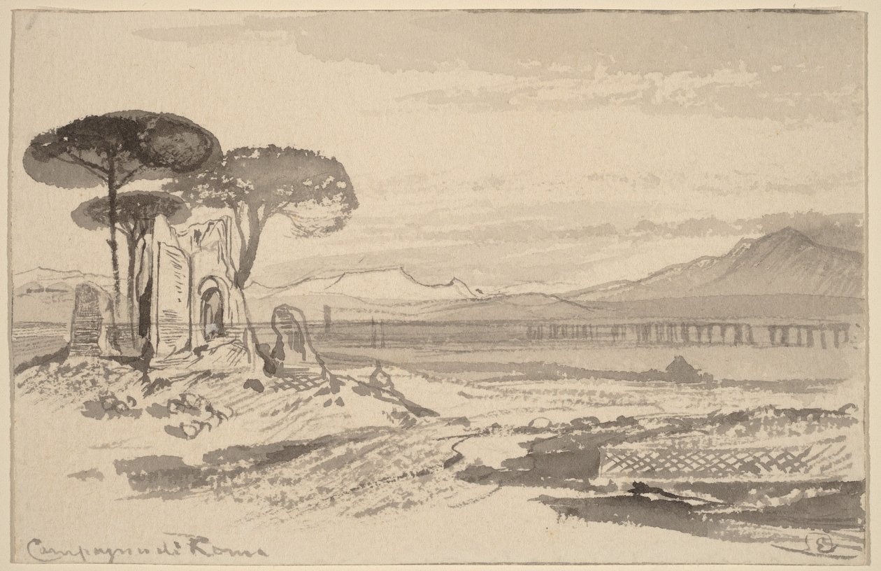 Campo de Roma de Edward Lear