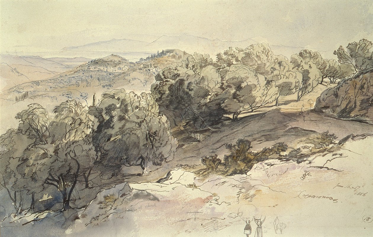 Choripiskopi, Grécia de Edward Lear
