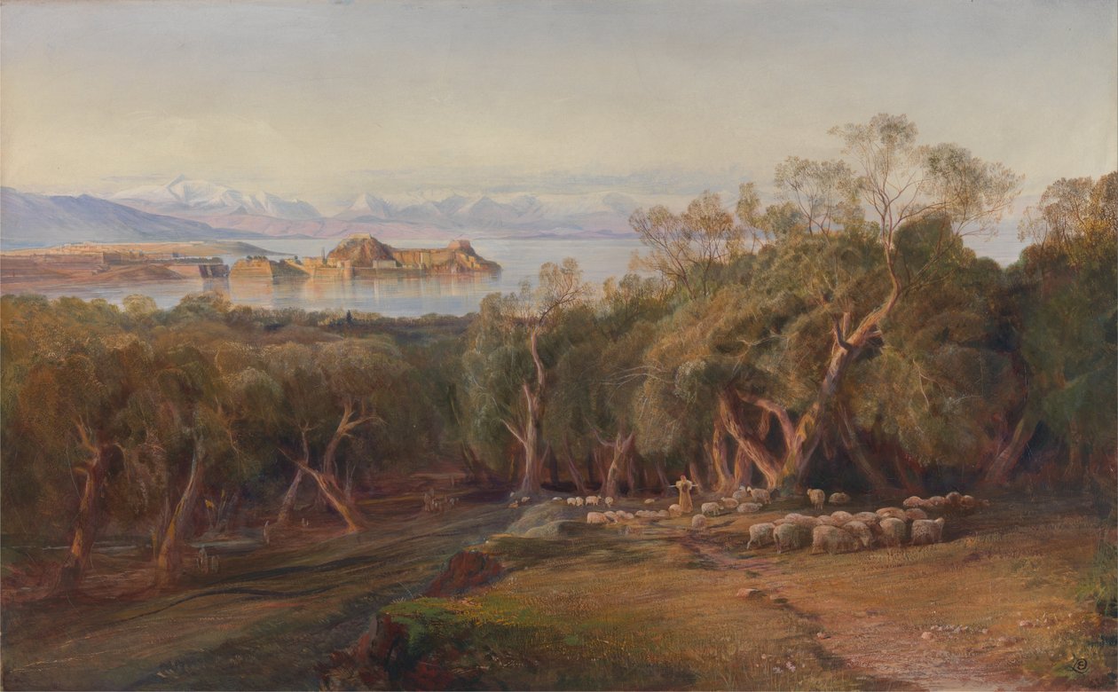 Corfu a partir de Ascensão de Edward Lear