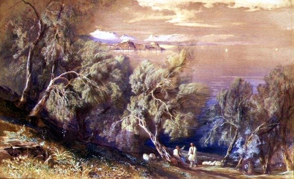 Corfu de cima da Aldeia de Analipses de Edward Lear