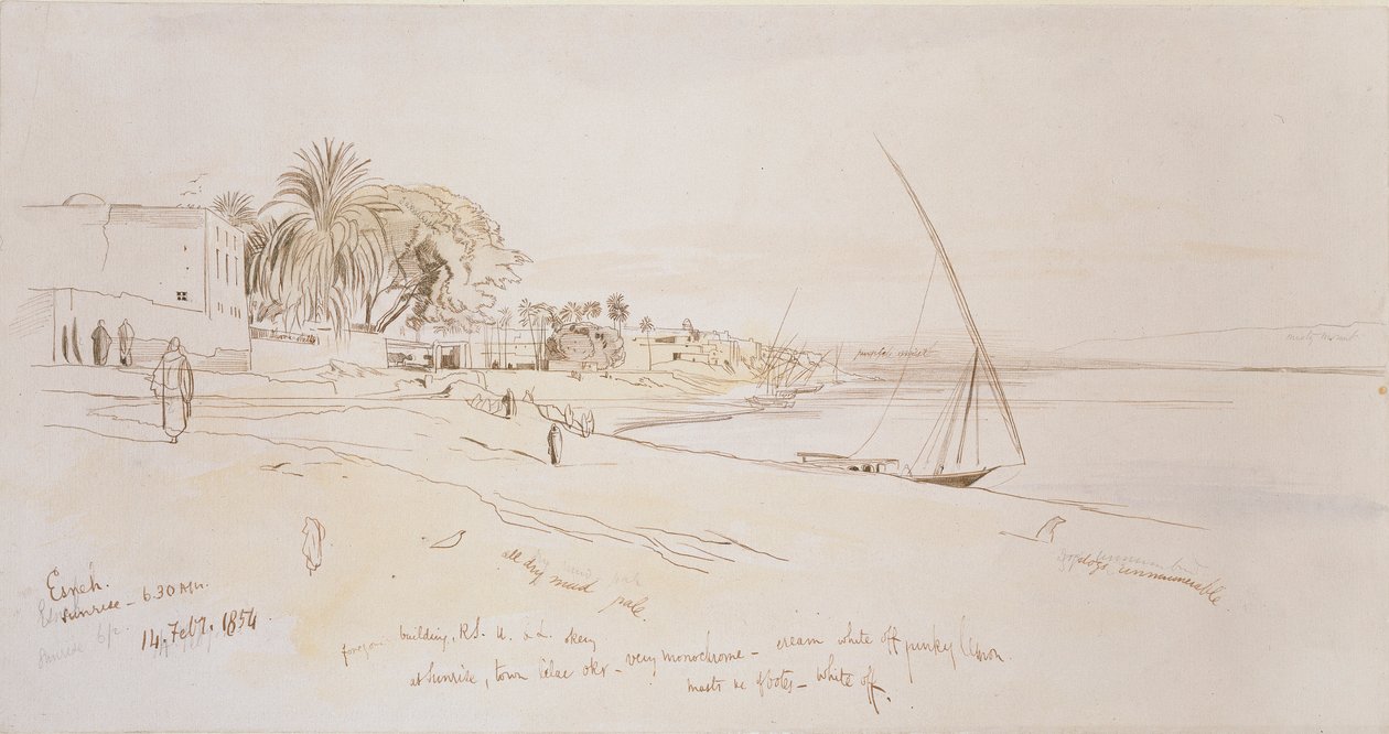 Esneh, Egito, 1854 de Edward Lear