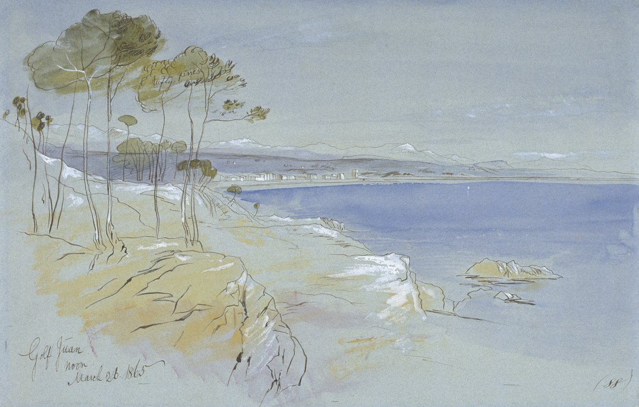 Golfe Juan, meio-dia de Edward Lear