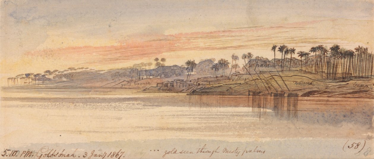 Golosoneh, 5:10 p.m., 3 de janeiro de 1867 (58) de Edward Lear
