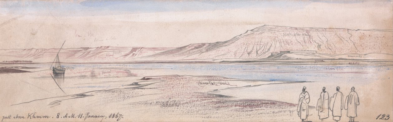 Logo acima de Ekhmim de Edward Lear