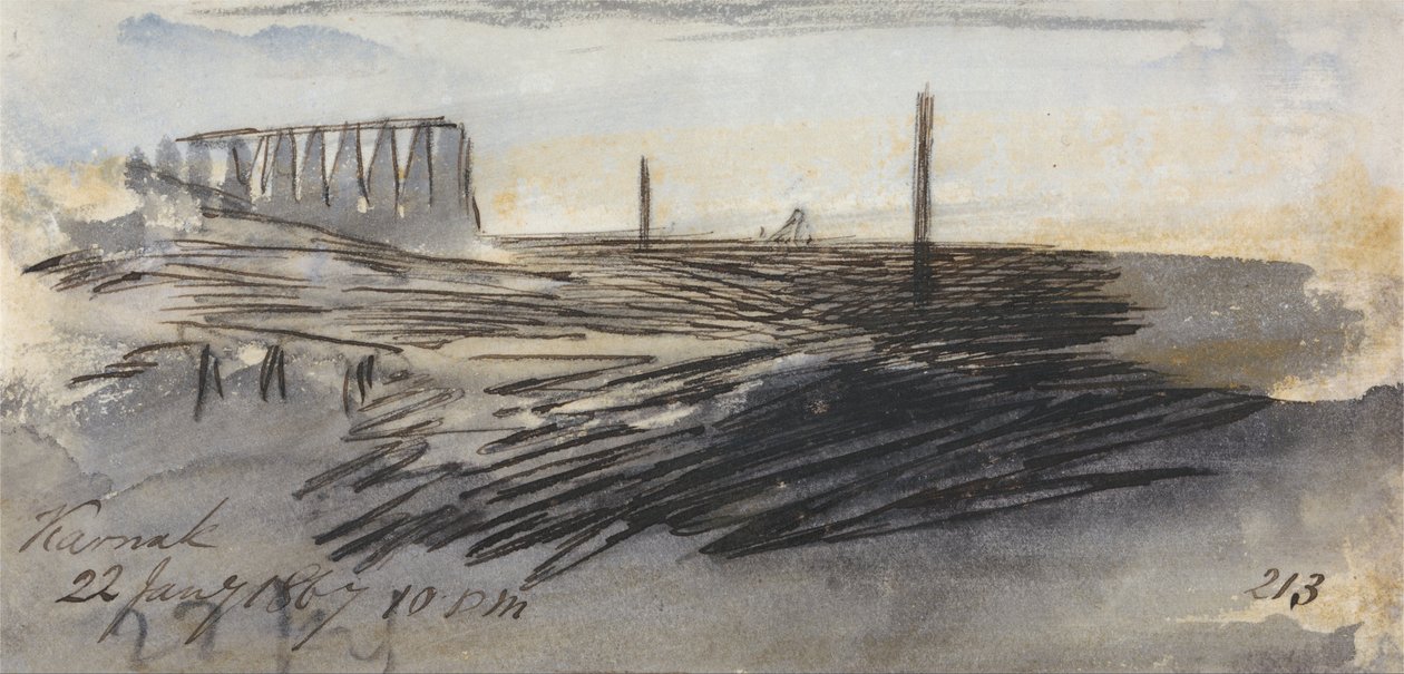Karnak, 22 de janeiro de 1867, 22:00 h (213) de Edward Lear