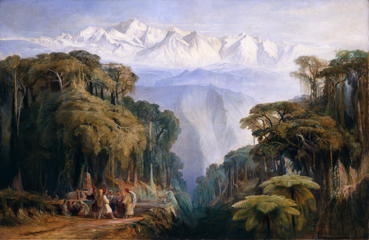 "Kinchinjunga de Darjeeling", 1877 de Edward Lear