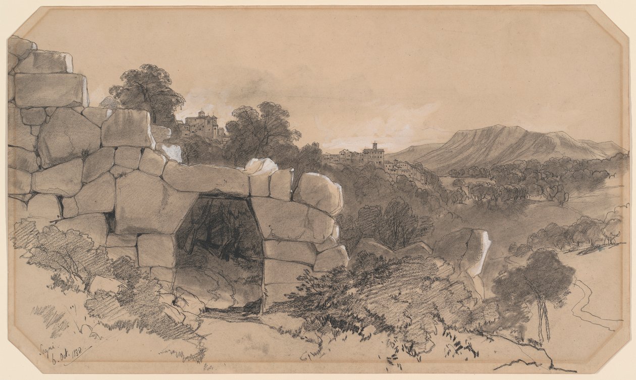 Paisagem perto de Segni de Edward Lear
