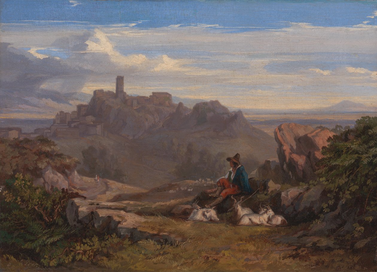 Paisagem com Cabrera, ca. 1842. de Edward Lear