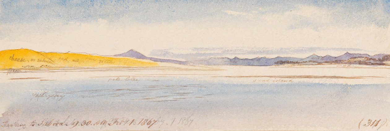 De olho em Sabooa; 9h30, 1 de fevereiro de 1867 (311) de Edward Lear