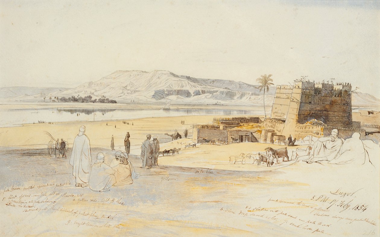 Luxor, 17 de fevereiro de 1854 de Edward Lear