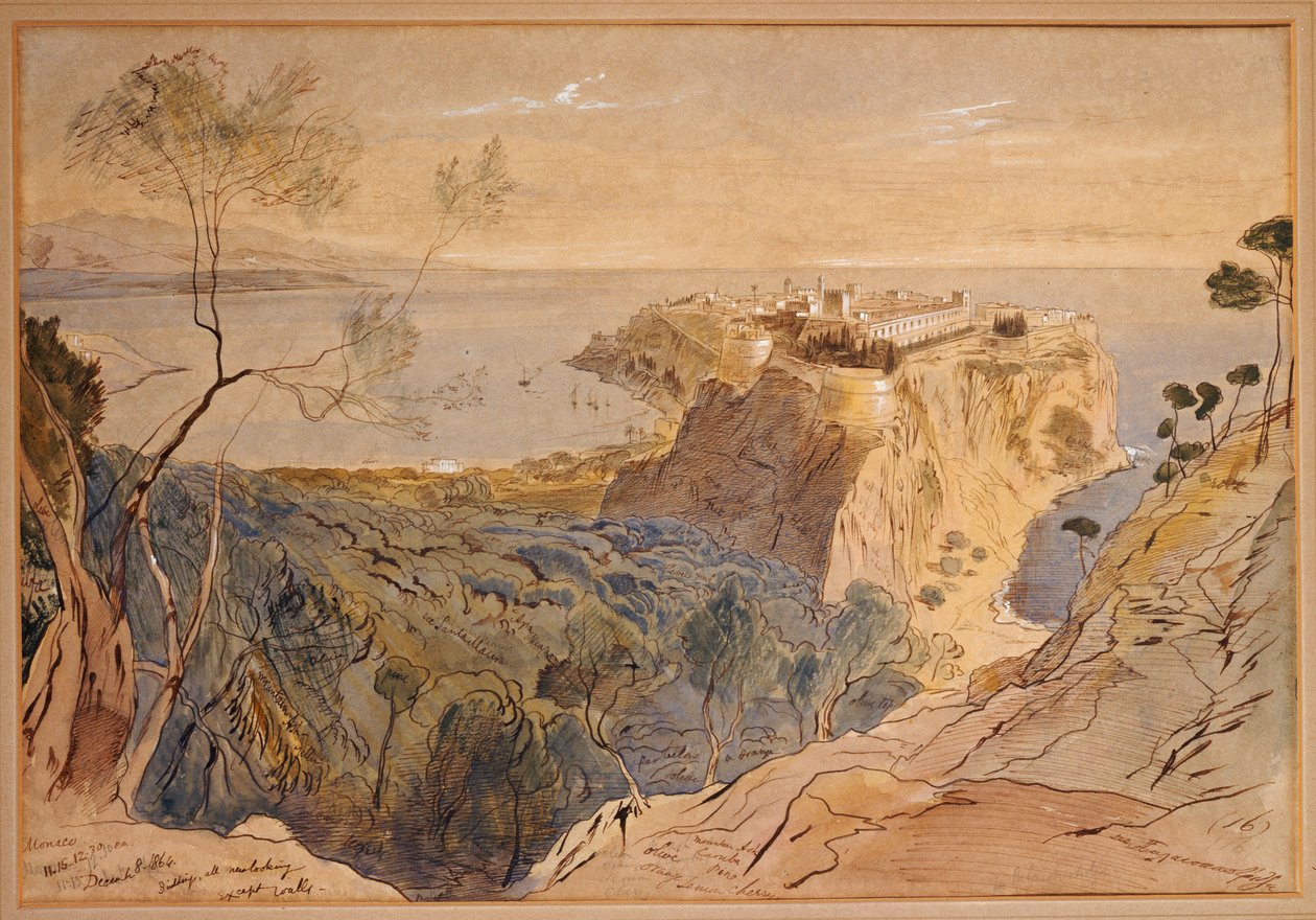 Mônaco, 1864 de Edward Lear