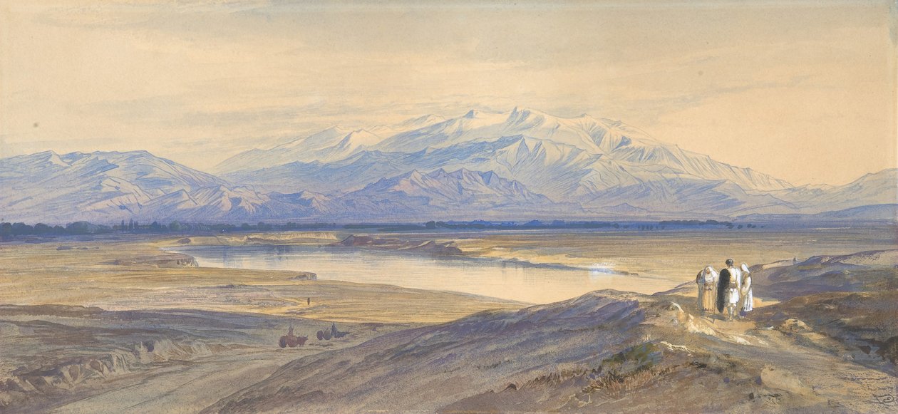 Monte Olimpo de Larissa, Tessália, Grécia, 1850-85. de Edward Lear