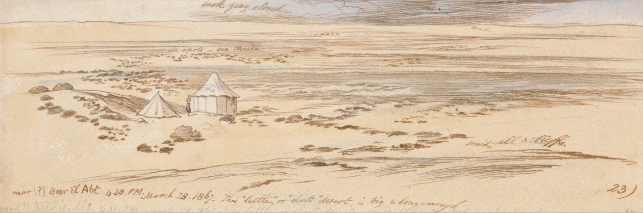 Perto de Beer El Abt, 16:30h, 28 de março de 1867 (23) de Edward Lear