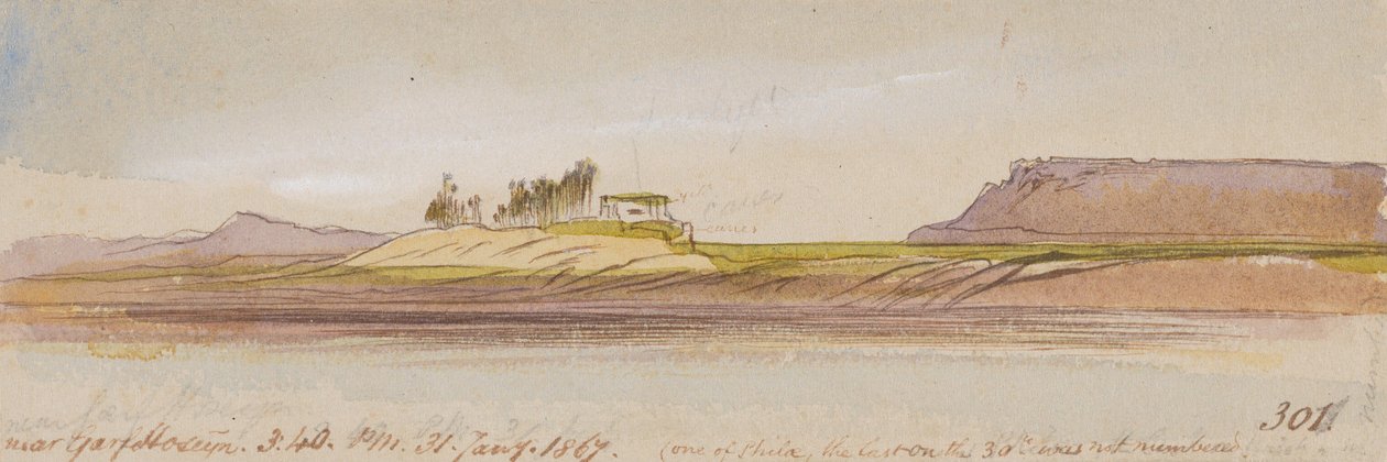 Perto de Garf Hoseyn; 15h40, 31 de janeiro de 1867 (301) de Edward Lear