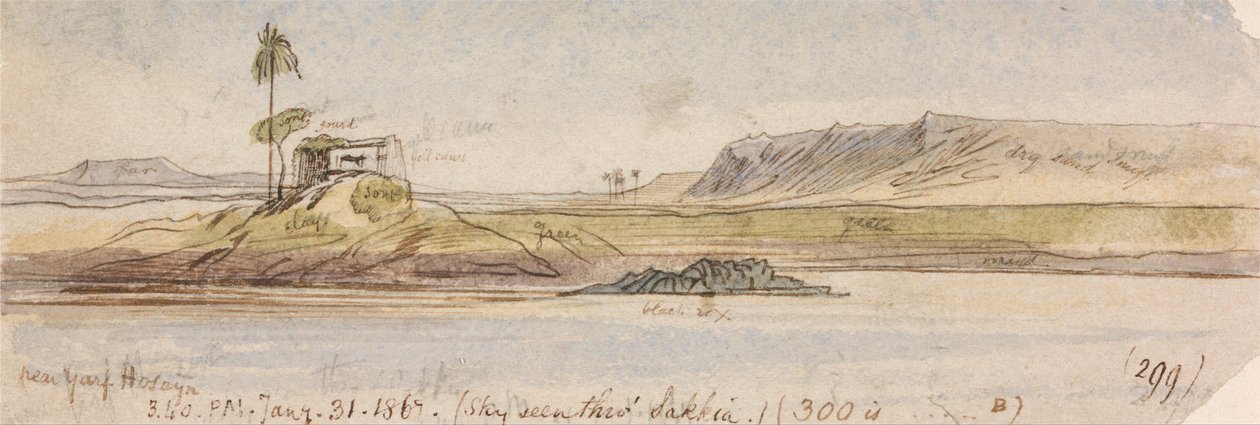 Perto de Garf Hossayn, 15h40, 31 de janeiro de 1867 (299) de Edward Lear