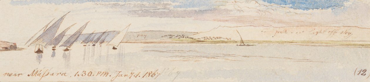 Perto de Massara; 13h30, 1 de janeiro de 1867 (12) de Edward Lear