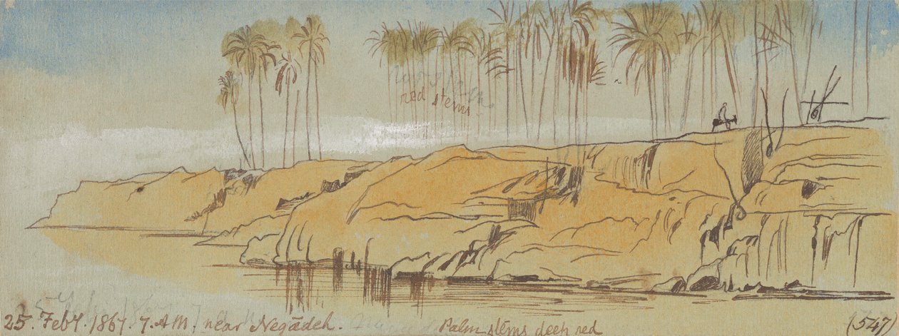 Perto de Negadeh. 7:00 A.M., 25 Fev. 1867 (547) de Edward Lear