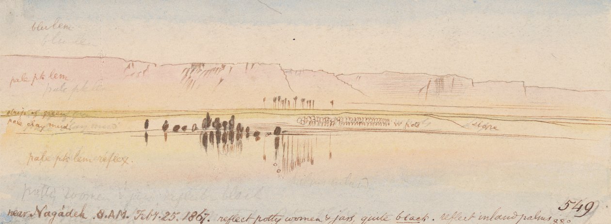 Perto de Negadeh; 8:00 A.M., 25 Fev. 1867 (549) de Edward Lear