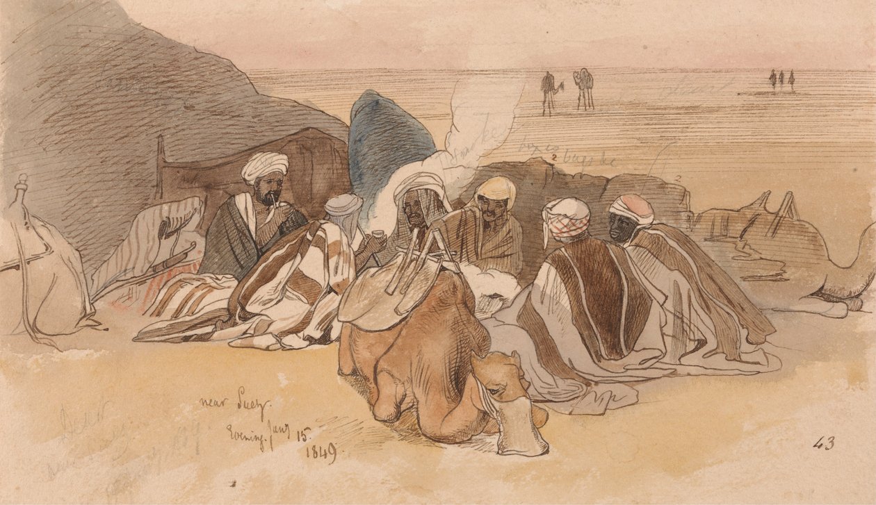 Perto do Suez, noite, 15 de janeiro de 1849 (43) de Edward Lear