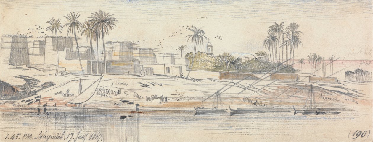 Negadeh, 1:45 pm, 17 de janeiro de 1867 (190) de Edward Lear