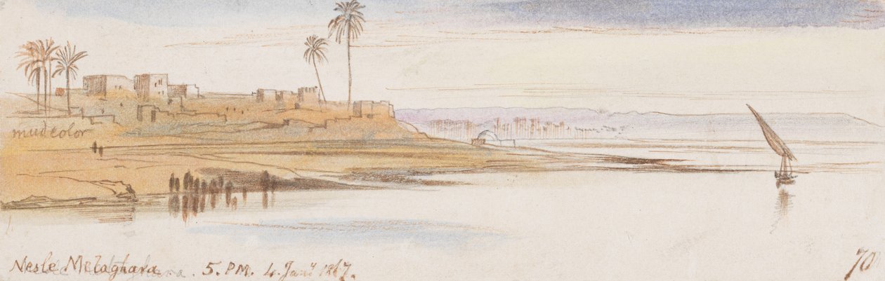 Nesle Melaghara; 17h00, 4 de janeiro de 1867 (70) de Edward Lear