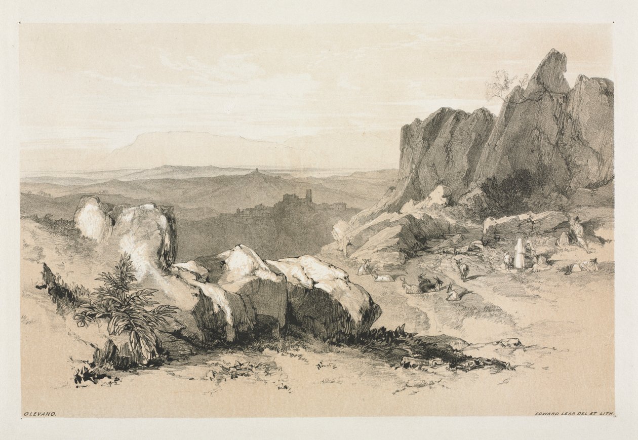 Olevano. de Edward Lear
