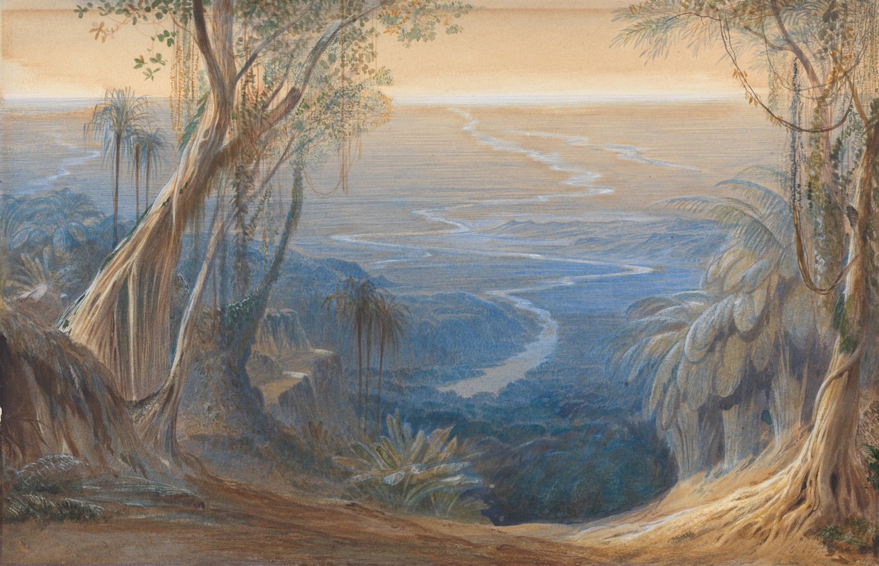 Planícies de Bengala, do alto de Siligoree de Edward Lear