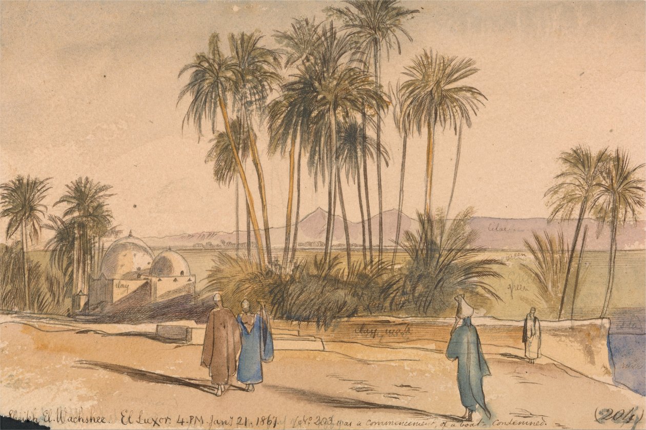 Sheikh El Wachshee, El Luxor de Edward Lear