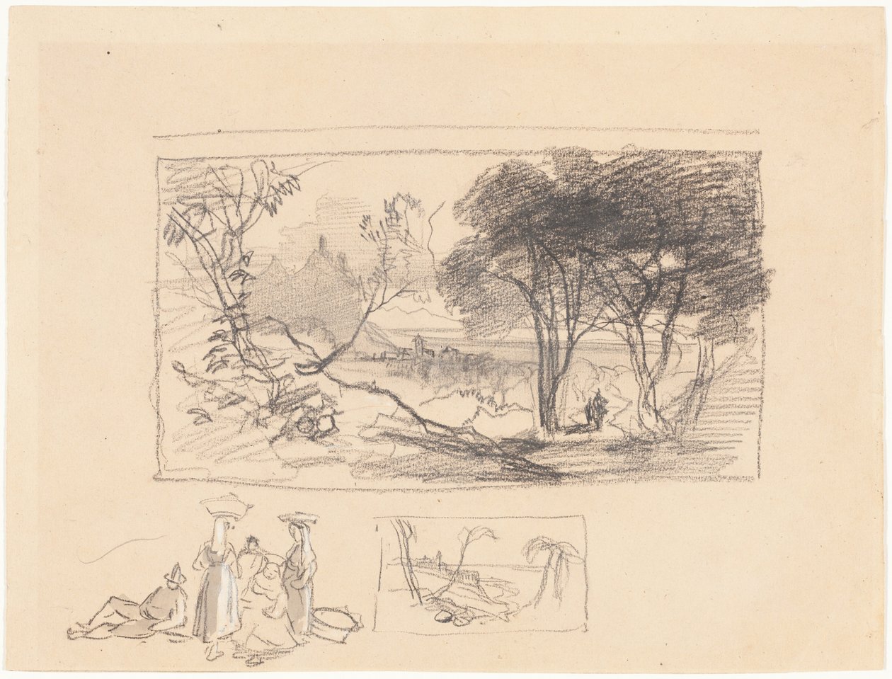 Esboços em Itália [recto] de Edward Lear