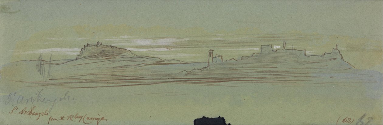 Santo Ângelo, a partir da carruagem de comboio de Edward Lear