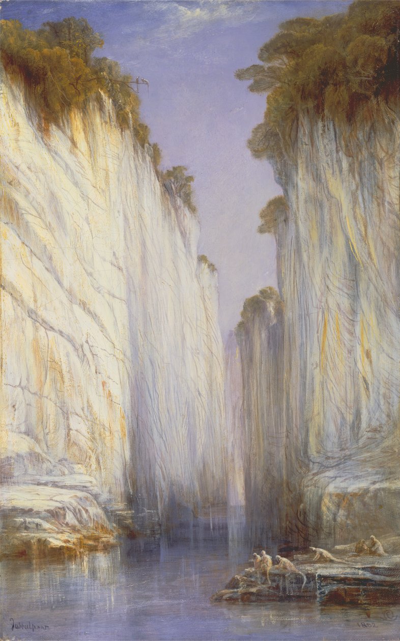 As rochas de mármore - Nerbudda Jubbolpore, 1882. de Edward Lear