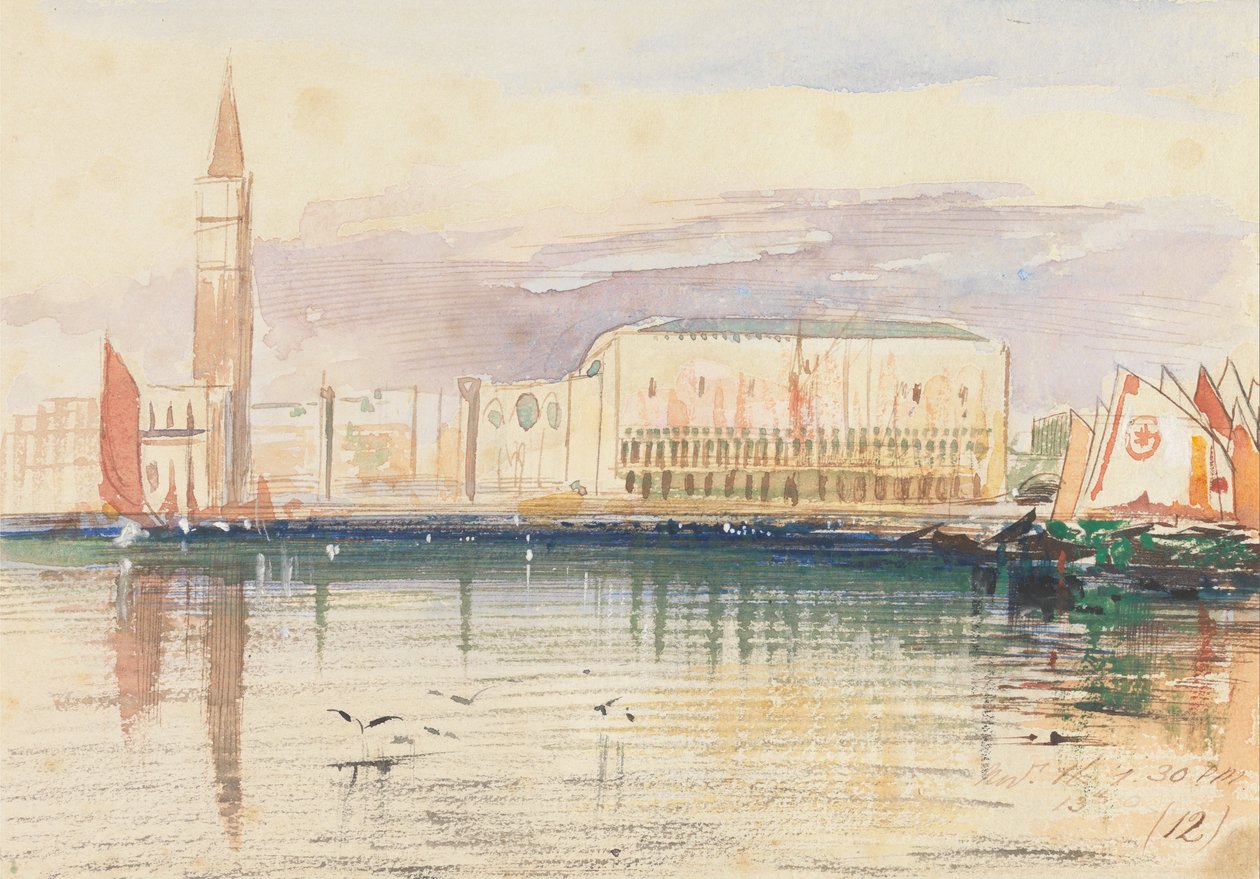 Veneza, o Palácio Ducal de Edward Lear