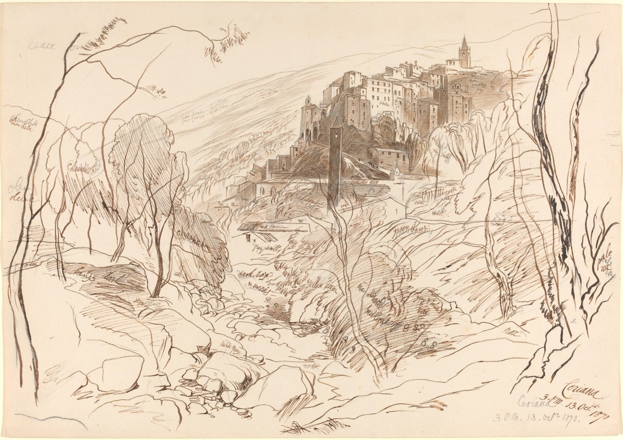 Vista de Ceriana de Edward Lear