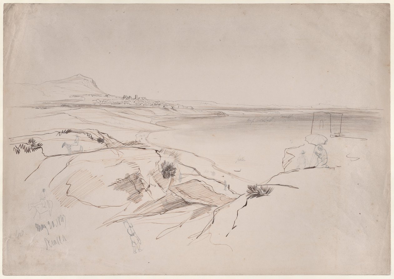 Vista de Sciacca, na Sicília de Edward Lear